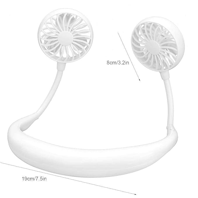 Mini Hand Free Portable Neckband Fan with Light